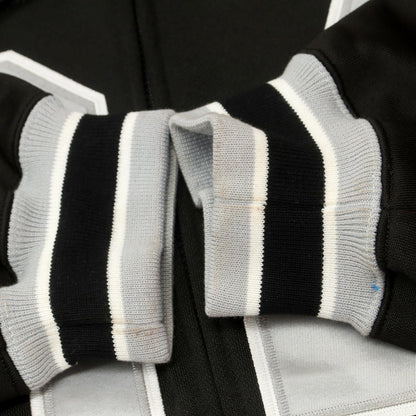 【中古】シュプリーム Supreme 2024年春夏 Football Zip Up Hooded Sweatshirt ポリエステル パーカー ブラックxグレー【 L 】【 状態ランクB 】【 メンズ 】