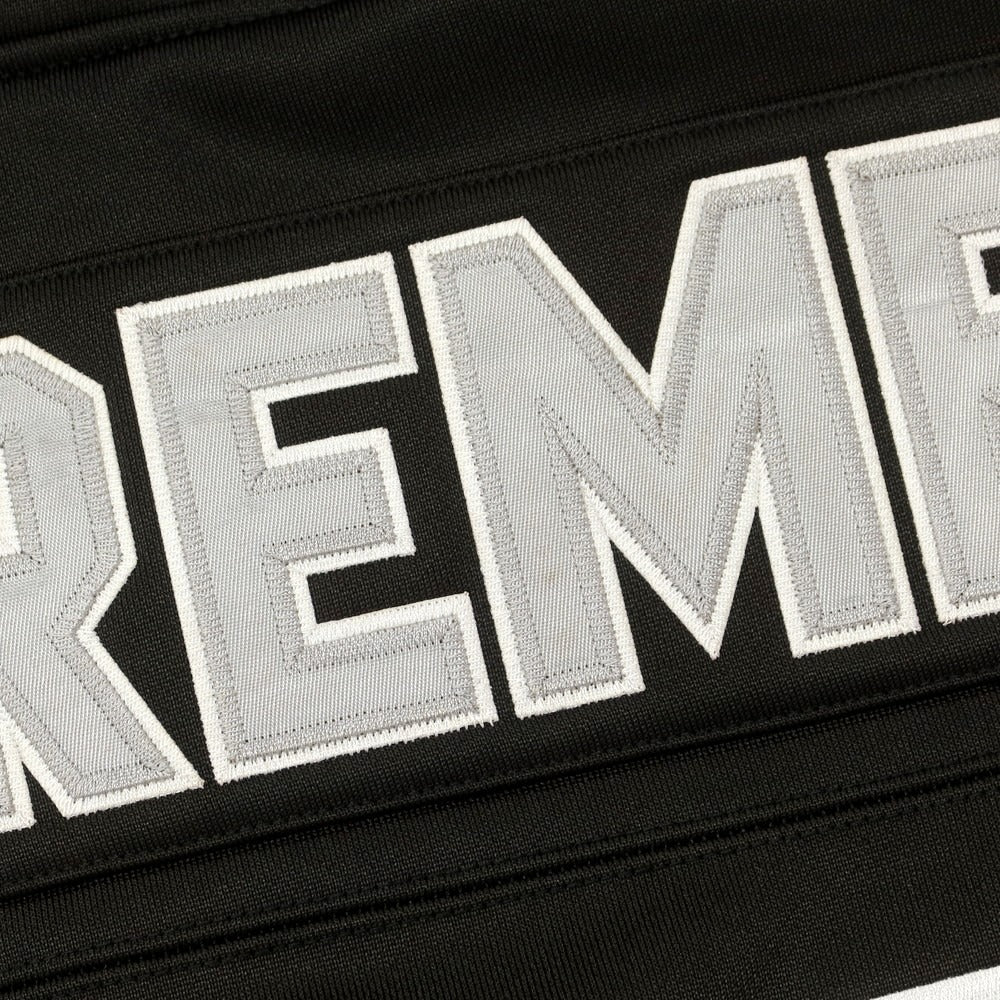 【中古】シュプリーム Supreme 2024年春夏 Football Zip Up Hooded Sweatshirt ポリエステル パーカー ブラックxグレー【 L 】【 状態ランクB 】【 メンズ 】