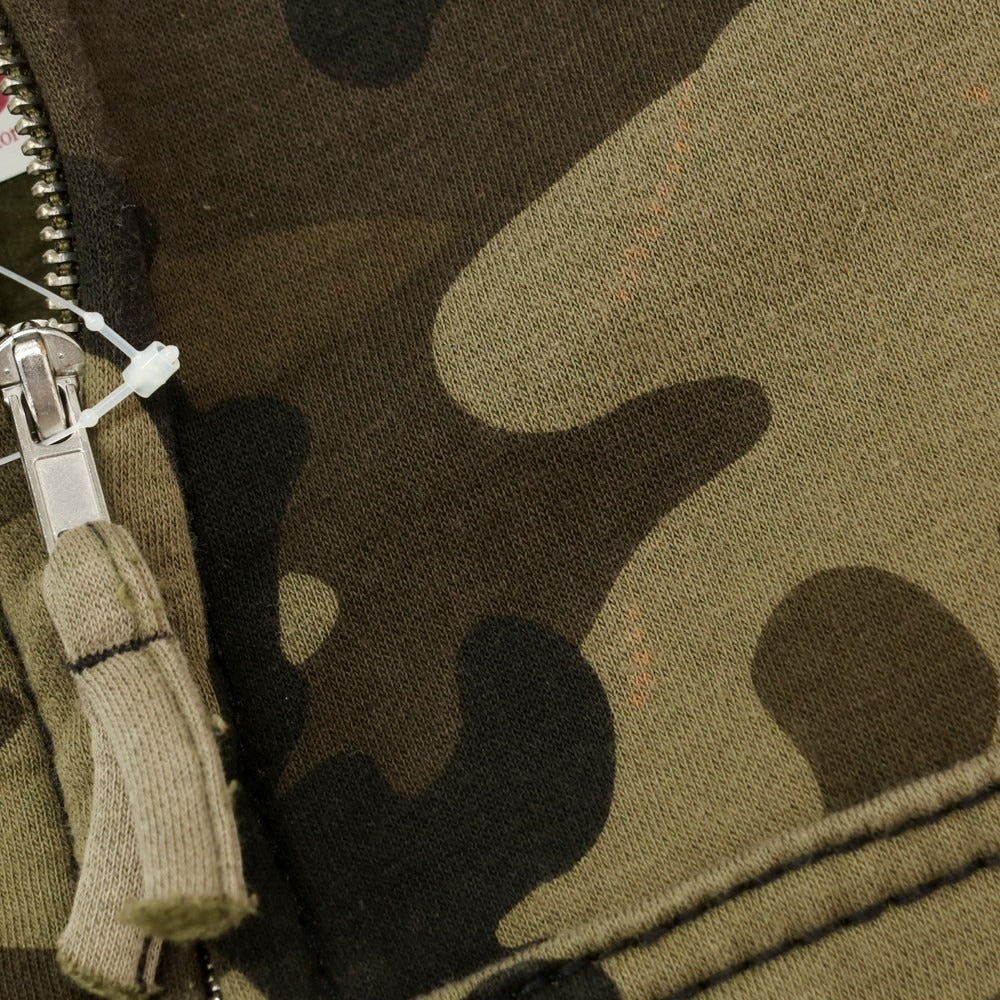 【中古】シュプリーム Supreme x True Religion 2025年秋冬 Zip Up Hooded Sweatshirt カモフラ パーカー グリーン系【 L 】【 状態ランクB 】【 メンズ 】