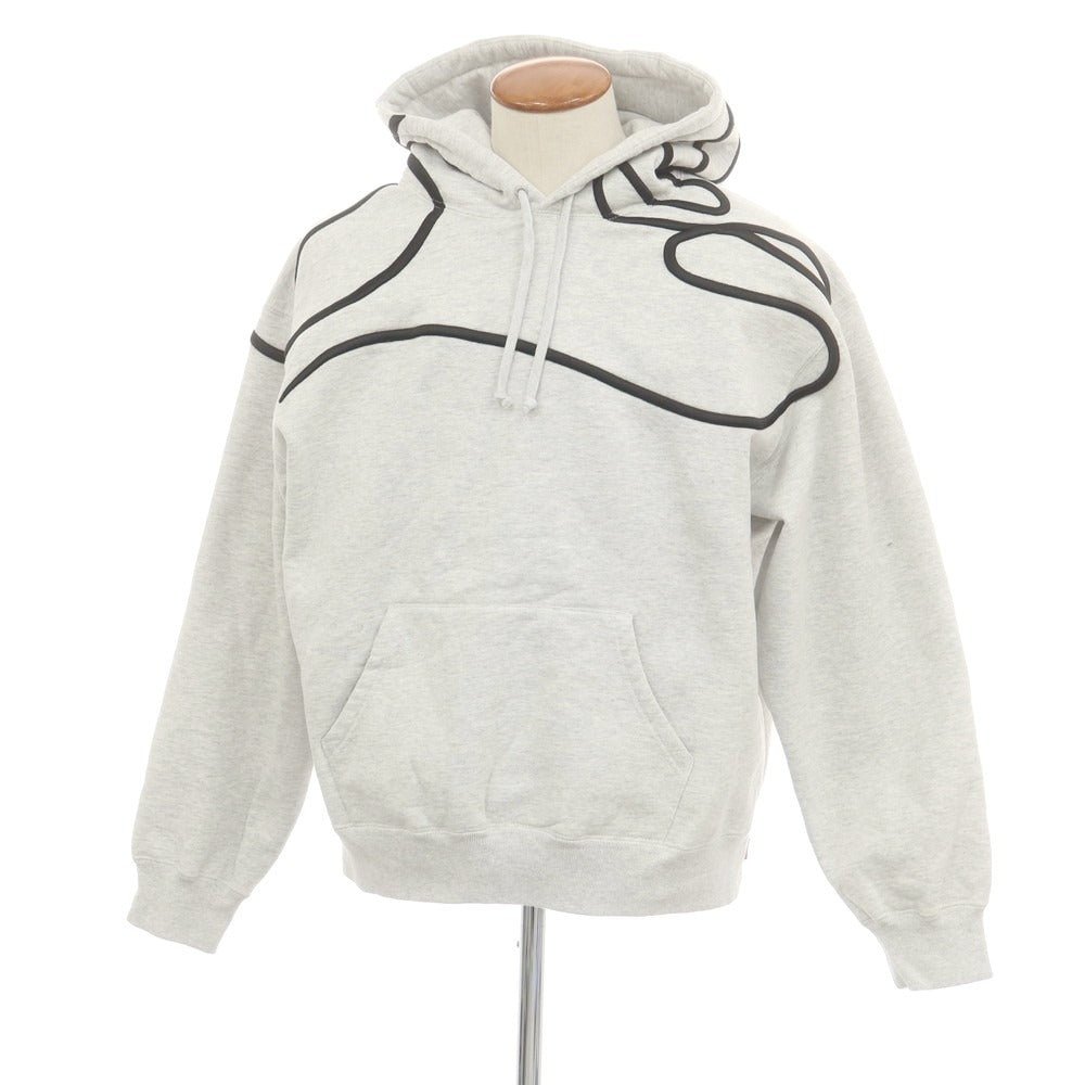 【中古】シュプリーム Supreme 2025年春夏 Shoulder Script Hooded Sweatshirt パーカー アッシュグレー【 M 】【 状態ランクB 】【 メンズ 】