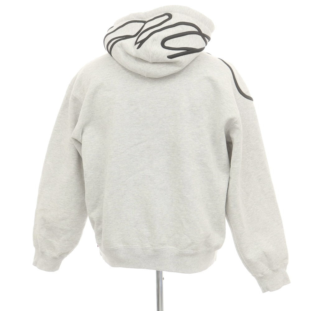 【中古】シュプリーム Supreme 2025年春夏 Shoulder Script Hooded Sweatshirt パーカー アッシュグレー【 M 】【 状態ランクB 】【 メンズ 】
