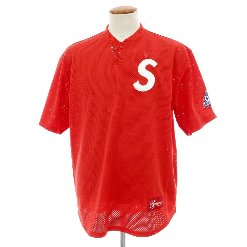 【中古】シュプリーム Supreme 2025年春夏 S Logo Baseball Henley ポリエステル 半袖Ｔシャツ レッド【サイズM】【 状態ランクA 】【 メンズ 】[EPD]
