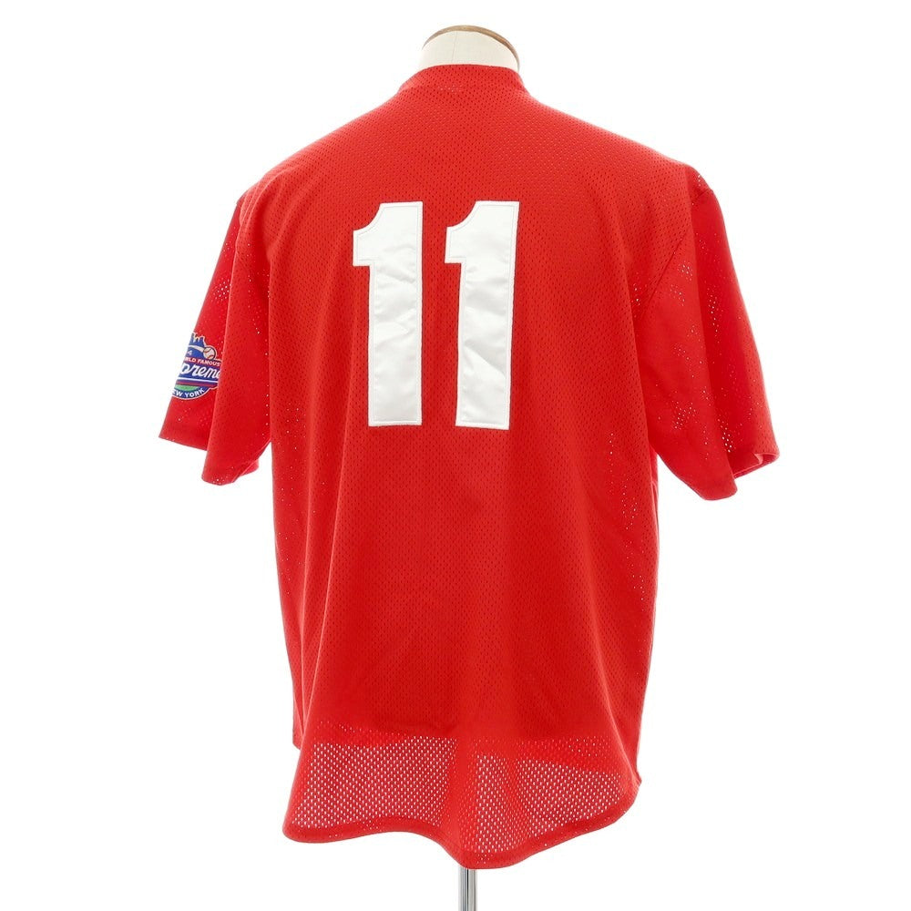 【中古】シュプリーム Supreme 2025年春夏 S Logo Baseball Henley ポリエステル 半袖Ｔシャツ レッド【サイズM】【 状態ランクA 】【 メンズ 】[EPD]