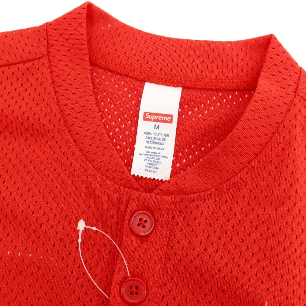 【中古】シュプリーム Supreme 2025年春夏 S Logo Baseball Henley ポリエステル 半袖Ｔシャツ レッド【 M 】【 状態ランクA 】【 メンズ 】