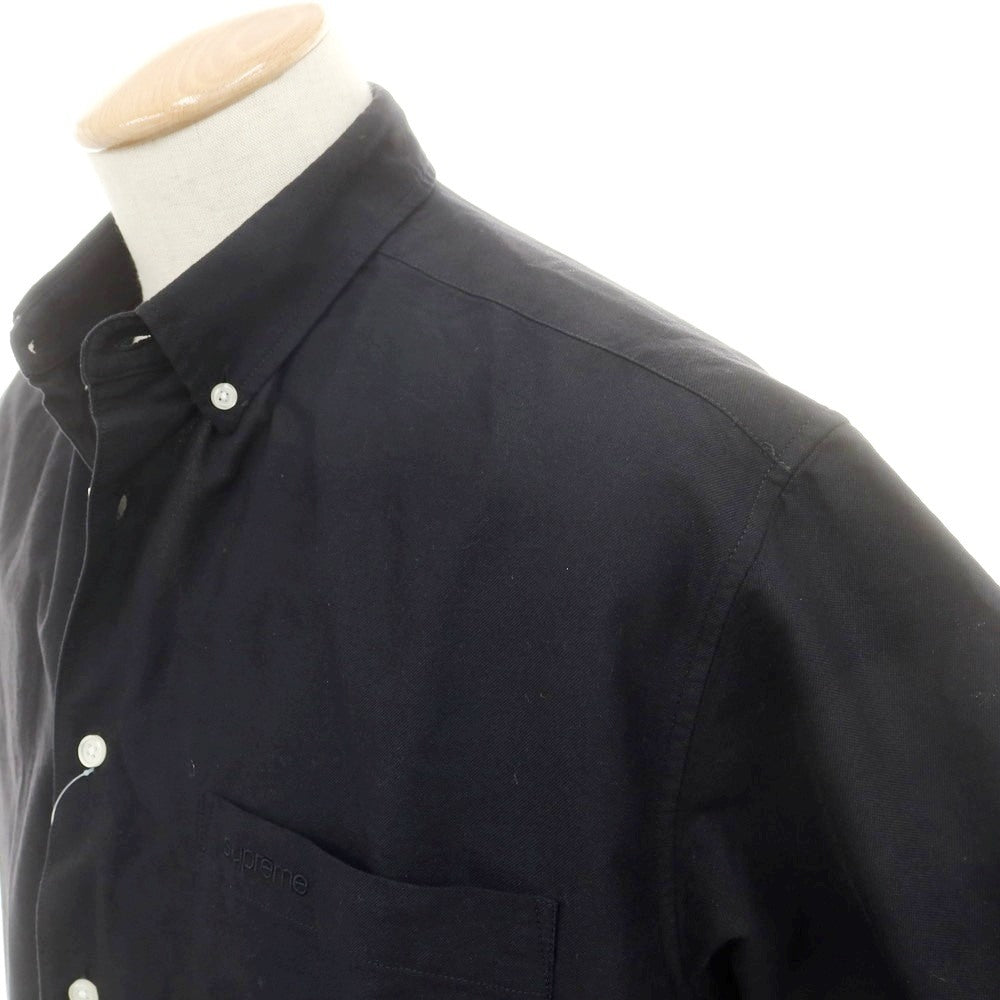 【中古】シュプリーム Supreme 2025年春夏 Loose Fit Oxford S/S Shirt ボタンダウン 半袖シャツ ブラック【 S 】【 状態ランクB 】【 メンズ 】