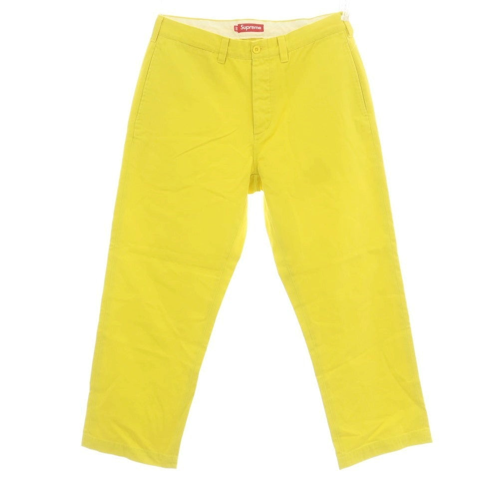 【中古】シュプリーム Supreme 2025年春夏 Chino Pant コットン チノパンツ イエロー【サイズ32】【 状態ランクB 】【 メンズ 】[CPD]