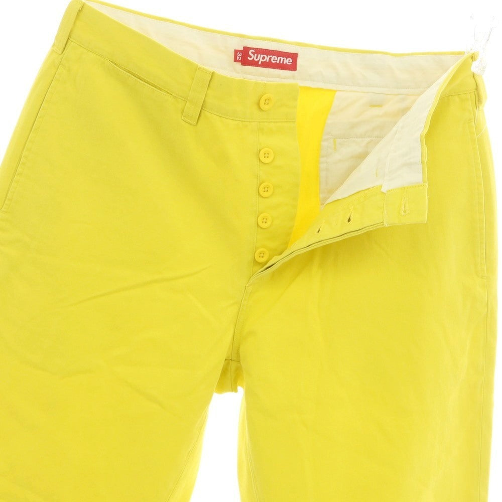 【中古】シュプリーム Supreme 2025年春夏 Chino Pant コットン チノパンツ イエロー【サイズ32】【 状態ランクB 】【 メンズ 】[CPD]