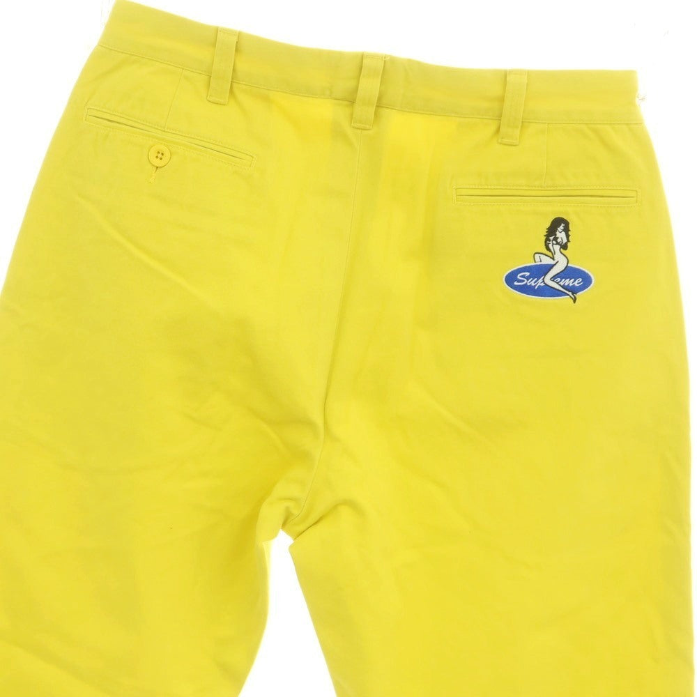 【中古】シュプリーム Supreme 2025年春夏 Chino Pant コットン チノパンツ イエロー【サイズ32】【 状態ランクB 】【 メンズ 】[CPD]