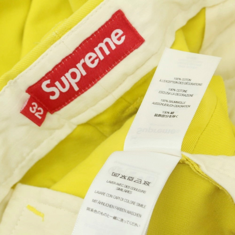 【中古】シュプリーム Supreme 2025年春夏 Chino Pant コットン チノパンツ イエロー【サイズ32】【 状態ランクB 】【 メンズ 】[CPD]