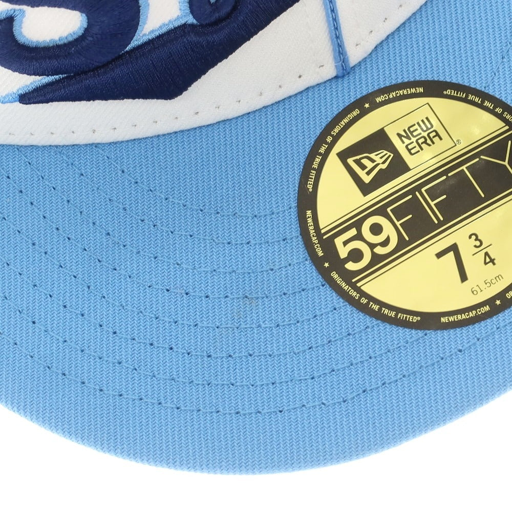 【中古】シュプリーム Supreme 2025年春夏 Piping Script Logo New Era ポリエステル キャップ ネイビーxライトブルー【サイズ7 3/4】【 状態ランクA 】【 メンズ 】[CPD]