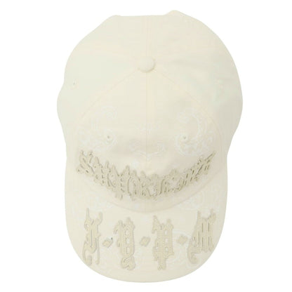 【中古】シュプリーム Supreme 2025年春夏 Leather Applique 6-Panel コットン ベースボールキャップ オフホワイト【 ONE(58cm) 】【 状態ランクA 】【 メンズ 】
