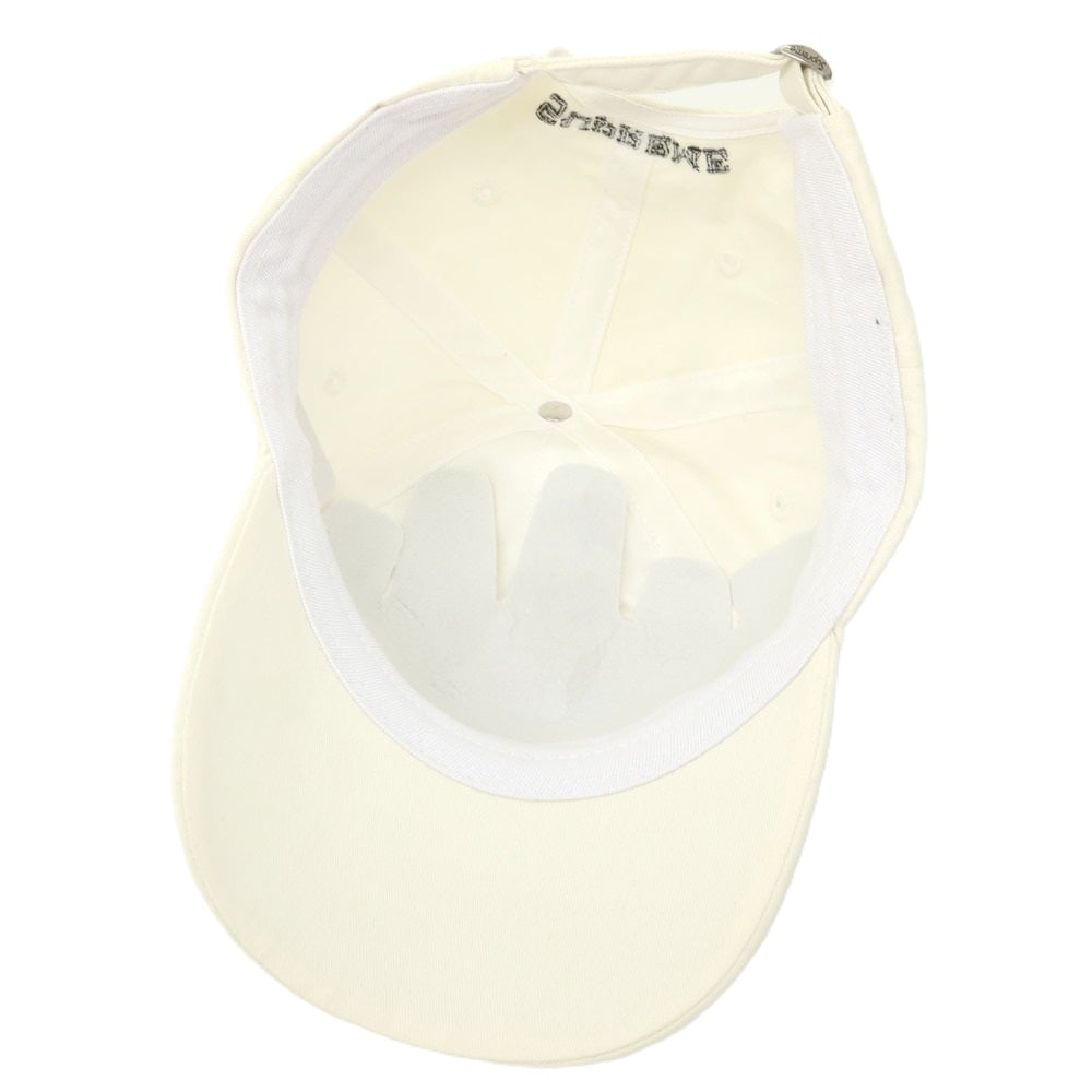 【中古】シュプリーム Supreme 2025年春夏 Leather Applique 6-Panel コットン ベースボールキャップ オフホワイト【 ONE(58cm) 】【 状態ランクA 】【 メンズ 】