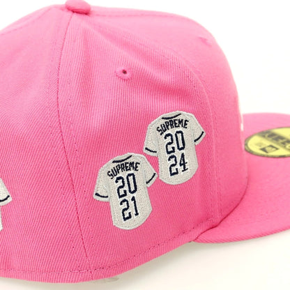 【中古】シュプリーム Supreme 2025年春夏 Jerseys Box Logo New Era ポリエステル キャップ ピンク【 7 5/8 】【 状態ランクA 】【 メンズ 】