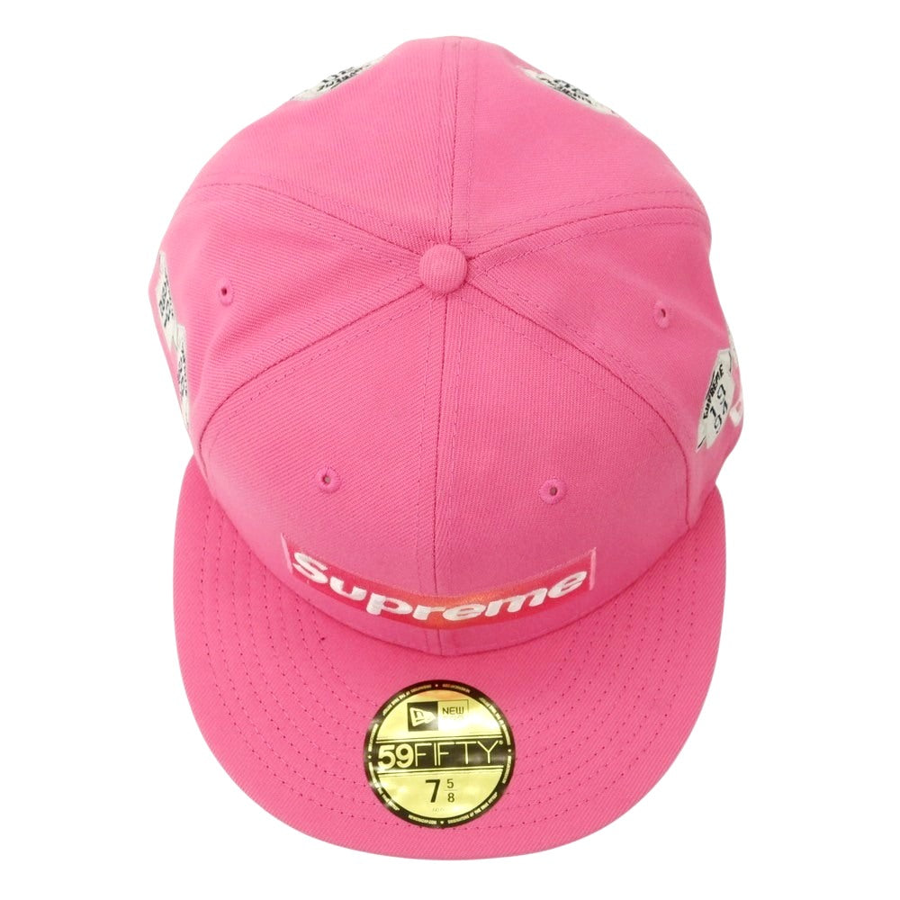 【中古】シュプリーム Supreme 2025年春夏 Jerseys Box Logo New Era ポリエステル キャップ ピンク【 7 5/8 】【 状態ランクA 】【 メンズ 】