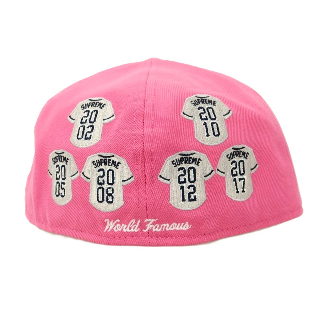 【中古】シュプリーム Supreme 2025年春夏 Jerseys Box Logo New Era ポリエステル キャップ ピンク【 7 5/8 】【 状態ランクA 】【 メンズ 】