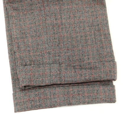 【中古】ラファエル カルーゾ CARUSO Raffaele Caruso ウール チェック ドレススラックスパンツ ライトグレーxブラック×レッド【 46 】【 状態ランクC 】【 メンズ 】