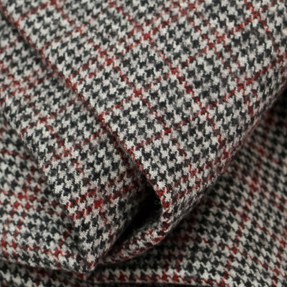 【中古】ラファエル カルーゾ CARUSO Raffaele Caruso ウール チェック ドレススラックスパンツ ライトグレーxブラック×レッド【 46 】【 状態ランクC 】【 メンズ 】