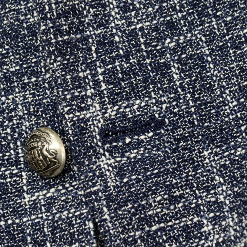 【中古】タリアトーレ TAGLIATORE コットンアクリルナイロン 2B カジュアルジャケット ネイビーxホワイト【サイズ50】【 状態ランクB 】【 メンズ 】