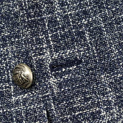 【中古】タリアトーレ TAGLIATORE コットンアクリルナイロン 2B カジュアルジャケット ネイビーxホワイト【サイズ50】【 状態ランクB 】【 メンズ 】