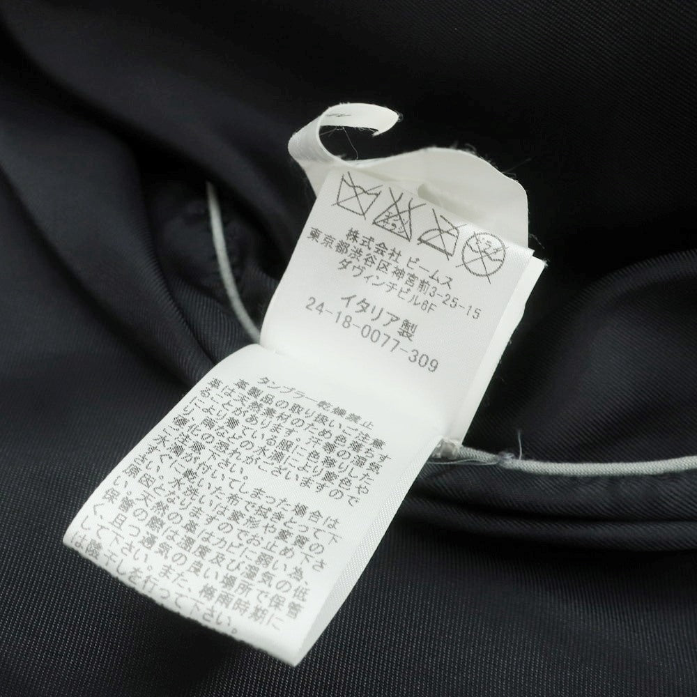 【中古】エンメティ EMMETI ゴートスキン スエード ダブルブレスト ダウンコート ネイビー【 44 】【 状態ランクC 】【 メンズ 】