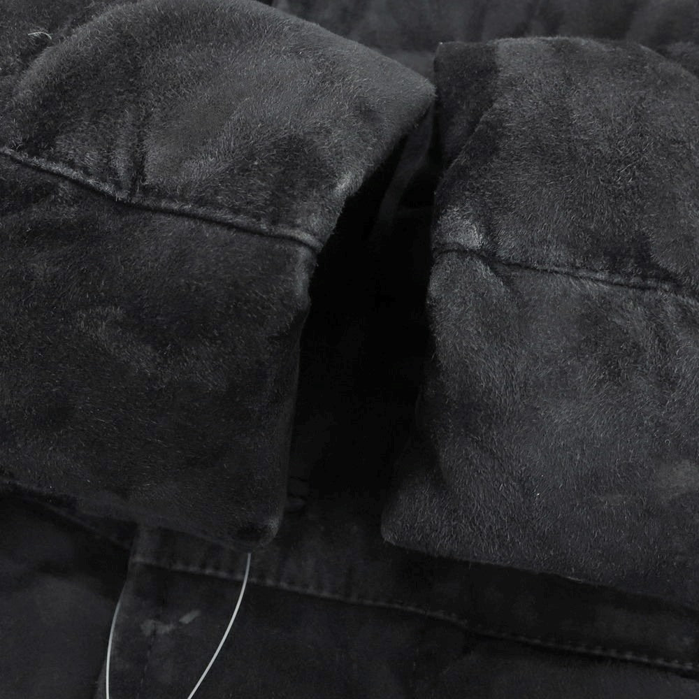 【中古】エンメティ EMMETI ゴートスキン スエード ダブルブレスト ダウンコート ネイビー【 44 】【 状態ランクC 】【 メンズ 】