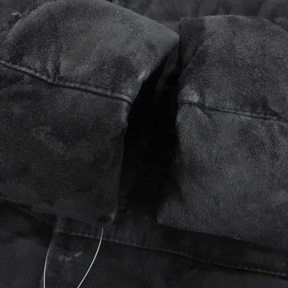 【中古】エンメティ EMMETI ゴートスキン スエード ダブルブレスト ダウンコート ネイビー【 44 】【 状態ランクC 】【 メンズ 】