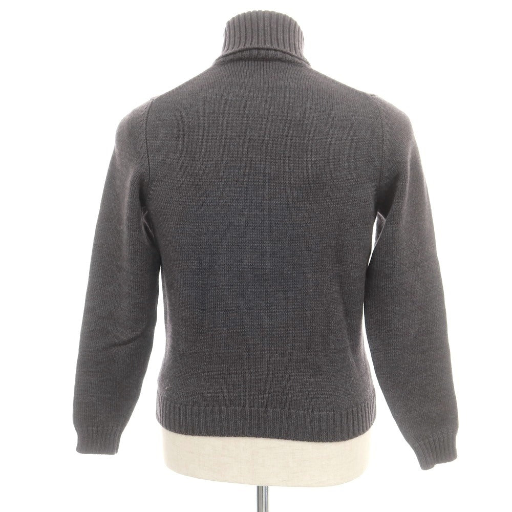 【中古】ザノーネ ZANONE ミドルゲージ ウール タートルネック プルオーバーニット グレー【 44 】【 状態ランクC 】【 メンズ 】