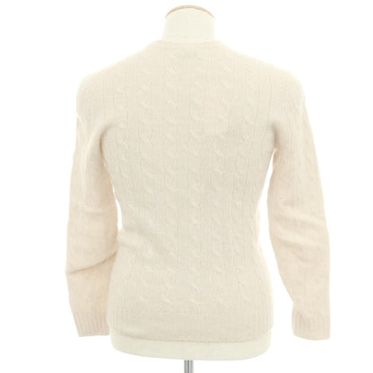 【中古】ドルモア DRUMOHR ケーブル編み ウール クルーネック プルオーバーニット ライトベージュ【 44 】【 状態ランクC 】【 メンズ 】