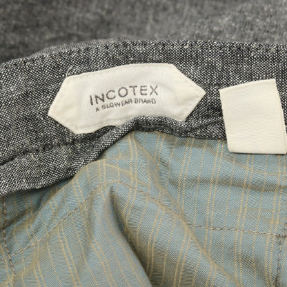 【中古】インコテックス INCOTEX ICEDONEGAL リネンシルク カジュアルスラックスパンツ グレー【サイズ46】【 状態ランクB 】【 メンズ 】