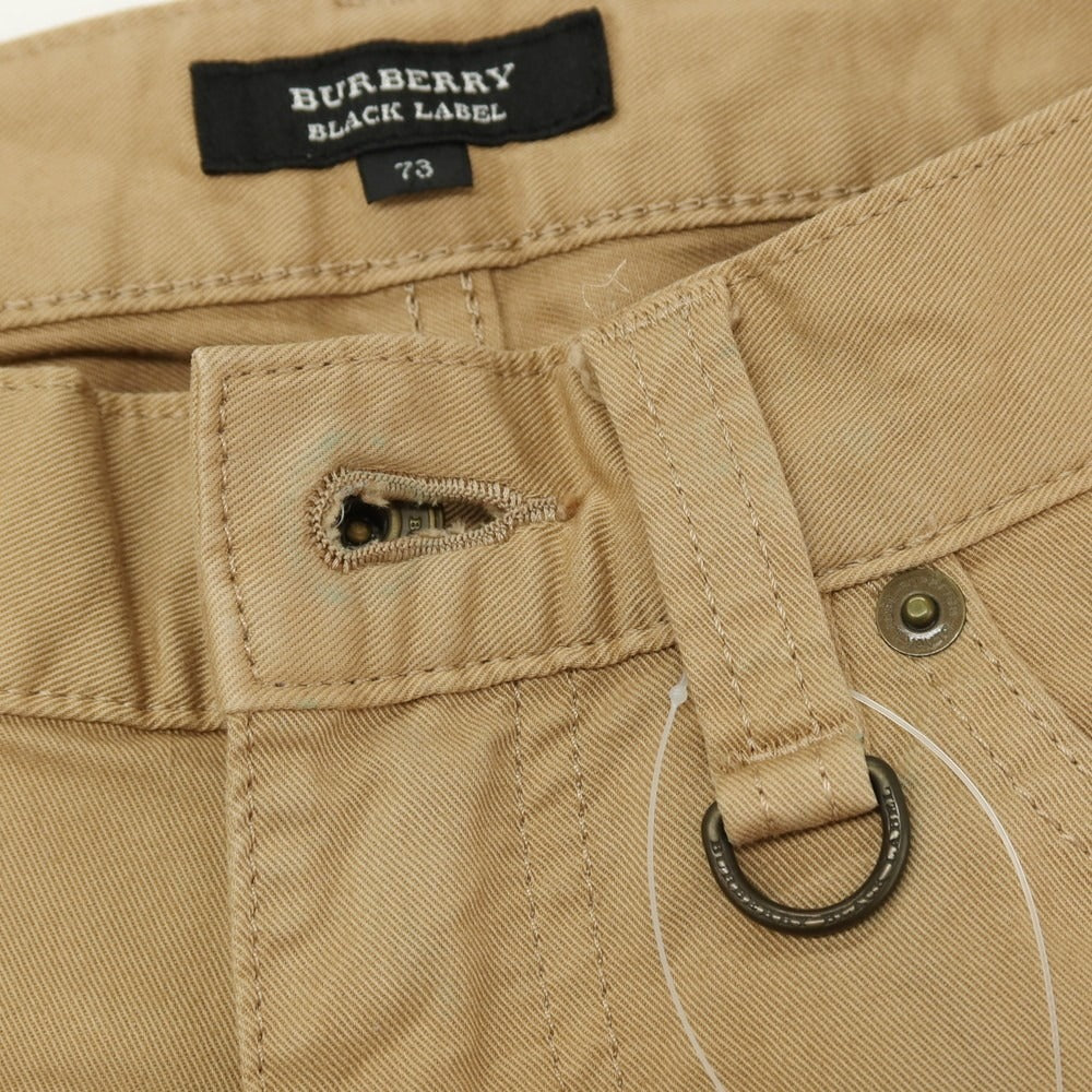 【中古】バーバリーブラックレーベル BURBERRY BLACK LABEL ストレッチ コットン 5ポケットパンツ ダークベージュ【サイズ73】【 状態ランクC 】【 メンズ 】