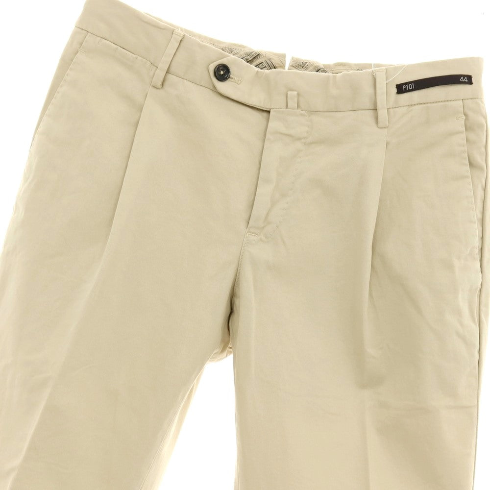 【中古】ピーティーゼロウーノ PT01 ストレッチ コットン カジュアルスラックスパンツ ライトベージュ【サイズ44】【 状態ランクB 】【 メンズ 】