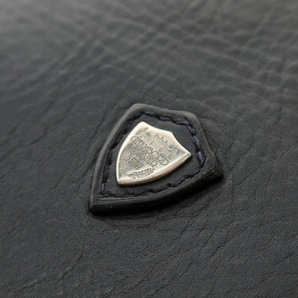 【中古】シャンボール セリエ CHAMBORD SELLIER レザー クラッチバッグ ネイビー【 状態ランクC 】【 メンズ 】