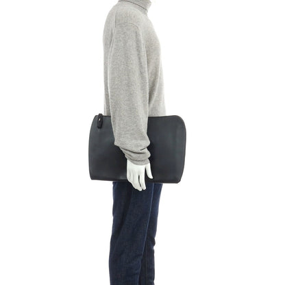 【中古】シャンボール セリエ CHAMBORD SELLIER レザー クラッチバッグ ネイビー【 状態ランクC 】【 メンズ 】