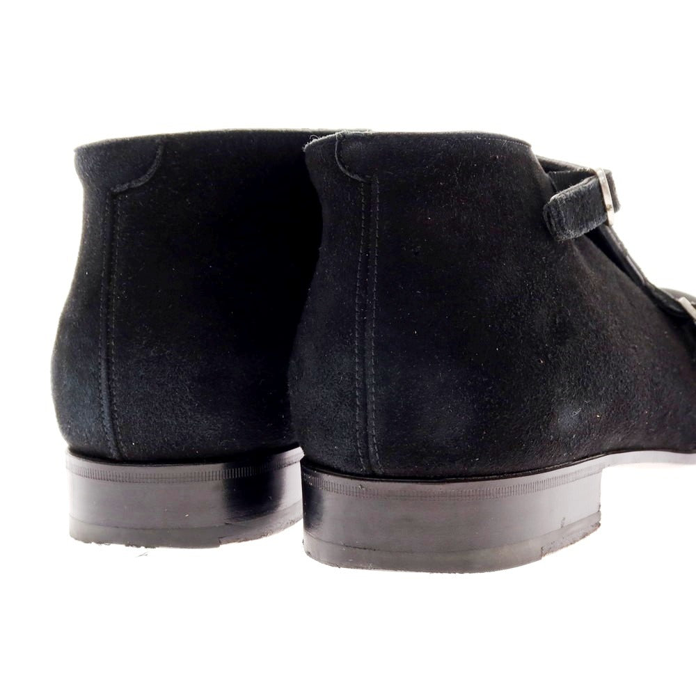 【中古】フェランテ FERRANTE スエード ダブルモンク ブーツ ブラック【 9 】【 状態ランクB 】【 メンズ 】