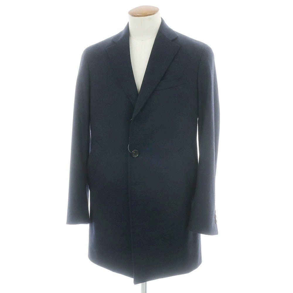 【中古】ダーバン D’URBAN ウール チェスターフィールドコート ダークネイビー【 サイズＭ 】【 状態ランクA 】【 メンズ 】 [APD]