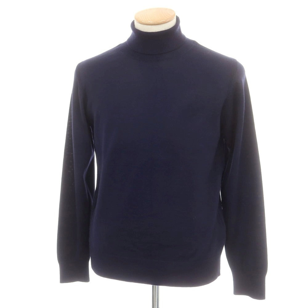 【中古】ダーバン D’URBAN ハイゲージ ウール タートルネック プルオーバーニット ネイビー【 M 】【 状態ランクA 】【 メンズ 】