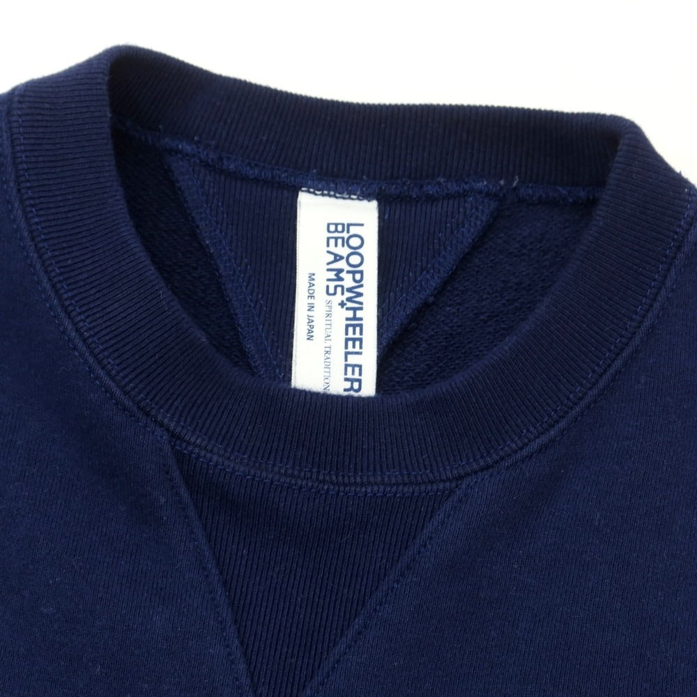 【中古】ループウィラー LOOPWHEELER BEAMS PLUS別注 コットン クルーネック スウェット ネイビー【 M 】【 状態ランクC 】【 メンズ 】