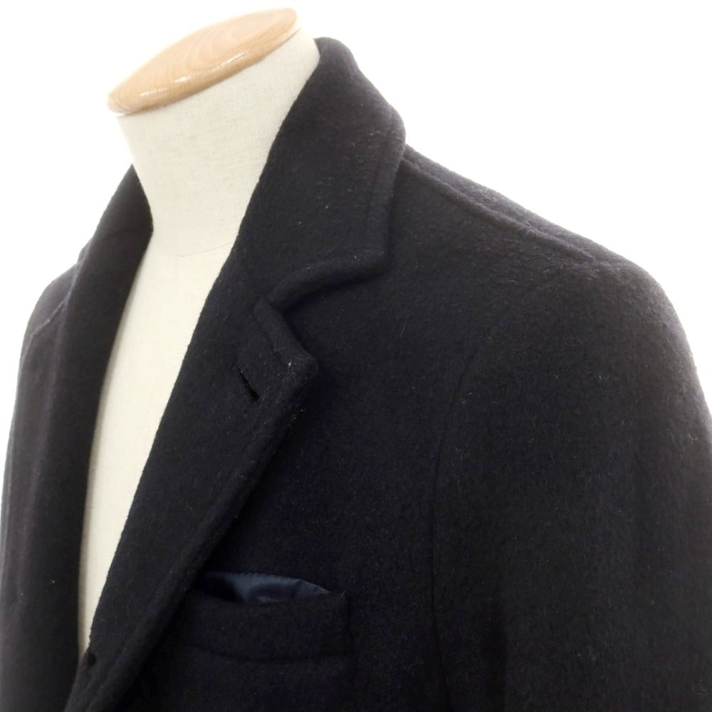 【中古】マッシモ レベッキ MASSIMO REBECCHI ウールポリエステル チェスターフィールドコート ネイビー【サイズS】【 状態ランクB 】【 メンズ 】[BPD]