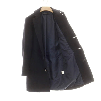 【中古】マッシモ レベッキ MASSIMO REBECCHI ウールポリエステル チェスターフィールドコート ネイビー【 S 】【 状態ランクB 】【 メンズ 】