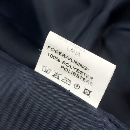 【中古】マッシモ レベッキ MASSIMO REBECCHI ウールポリエステル チェスターフィールドコート ネイビー【 S 】【 状態ランクB 】【 メンズ 】