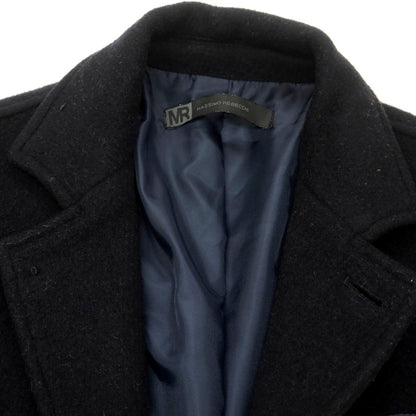【中古】マッシモ レベッキ MASSIMO REBECCHI ウールポリエステル チェスターフィールドコート ネイビー【 S 】【 状態ランクB 】【 メンズ 】