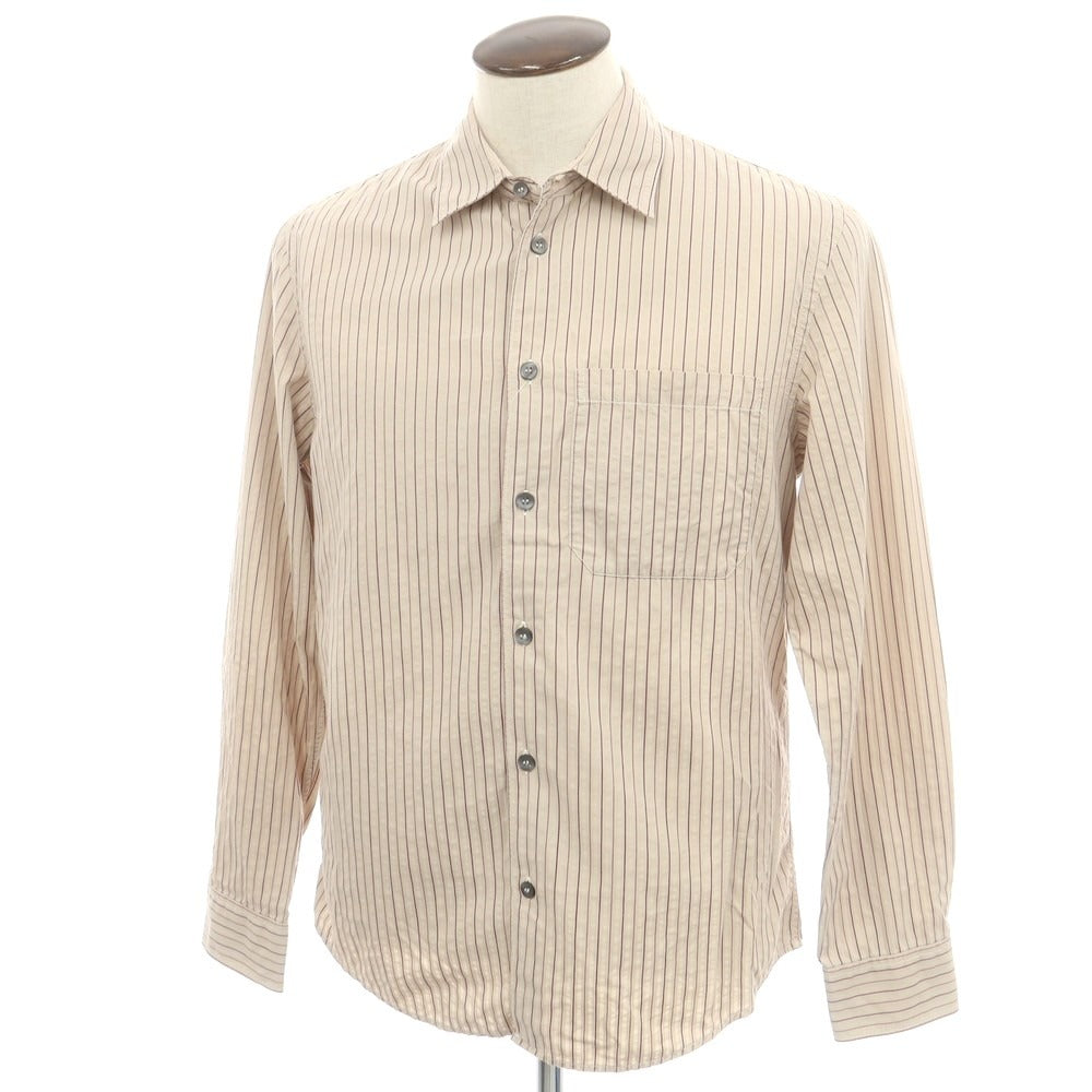 【中古】シーピーカンパニー C.P.Company コットン ストライプ カジュアルシャツ ベージュ【 3 】【 状態ランクC 】【 メンズ 】