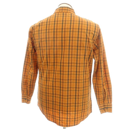 【中古】シーピーカンパニー C.P.Company コットンナイロン チェック ボタンダウン カジュアルシャツ オレンジ【 3 】【 状態ランクC 】【 メンズ 】