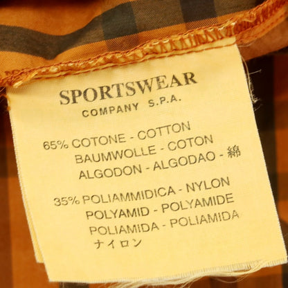 【中古】シーピーカンパニー C.P.Company コットンナイロン チェック ボタンダウン カジュアルシャツ オレンジ【 3 】【 状態ランクC 】【 メンズ 】