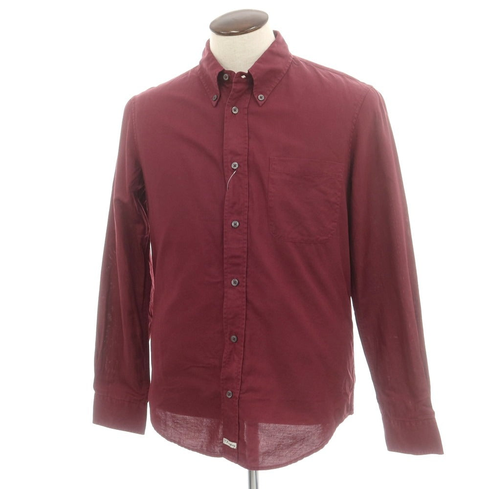 【中古】シーピーカンパニー C.P.Company コットン ボタンダウン カジュアルシャツ ワインレッド【 3 】【 状態ランクC 】【 メンズ 】