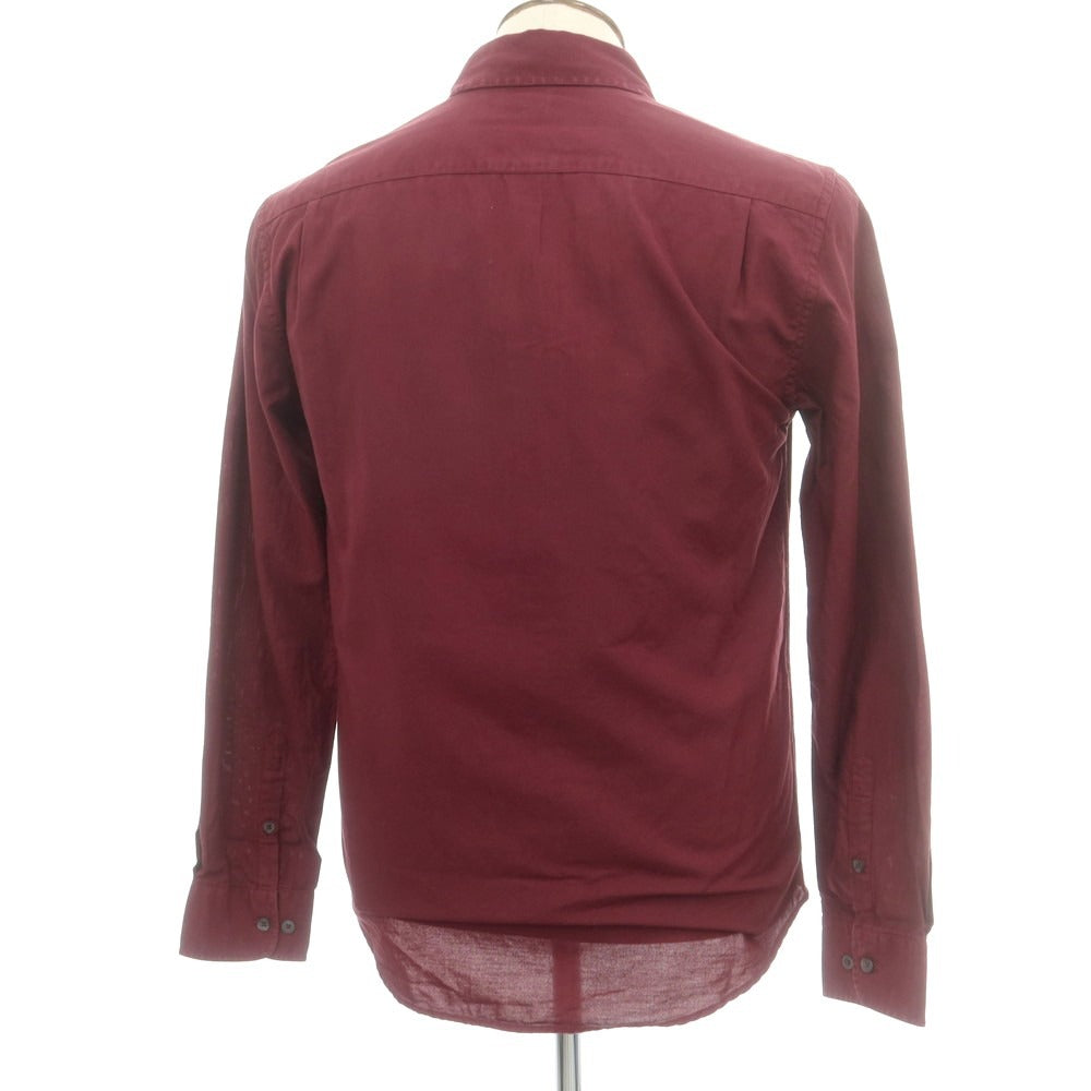 【中古】シーピーカンパニー C.P.Company コットン ボタンダウン カジュアルシャツ ワインレッド【 3 】【 状態ランクC 】【 メンズ 】