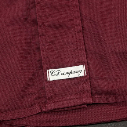 【中古】シーピーカンパニー C.P.Company コットン ボタンダウン カジュアルシャツ ワインレッド【 3 】【 状態ランクC 】【 メンズ 】