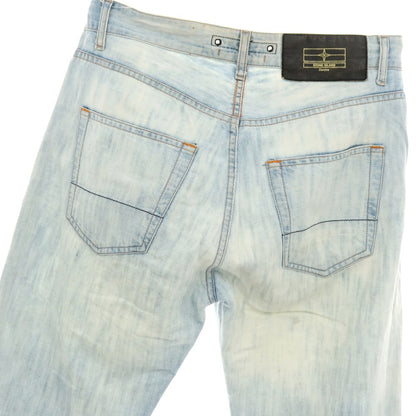 【中古】ストーンアイランド STONE ISLAND コットンリネン デニムパンツ ブルー【サイズ30】【 状態ランクC 】【 メンズ 】
