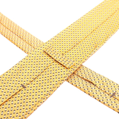 【中古】エルメネジルドゼニア Ermenegildo Zegna シルク 小紋柄ネクタイ イエロー【 状態ランクB 】【 メンズ 】