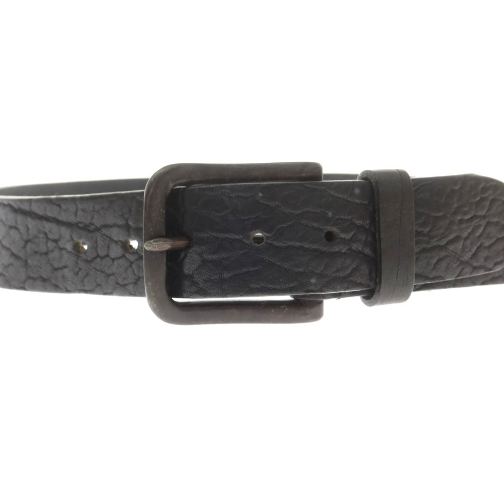 【中古】ストーンアイランド STONE ISLAND レザー ベルト ブラック【 80 】【 状態ランクB 】【 メンズ 】